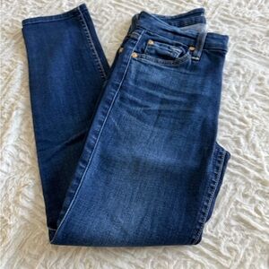 7 For All Mankind Women Kimmie Crop Denim Jeans Size 25